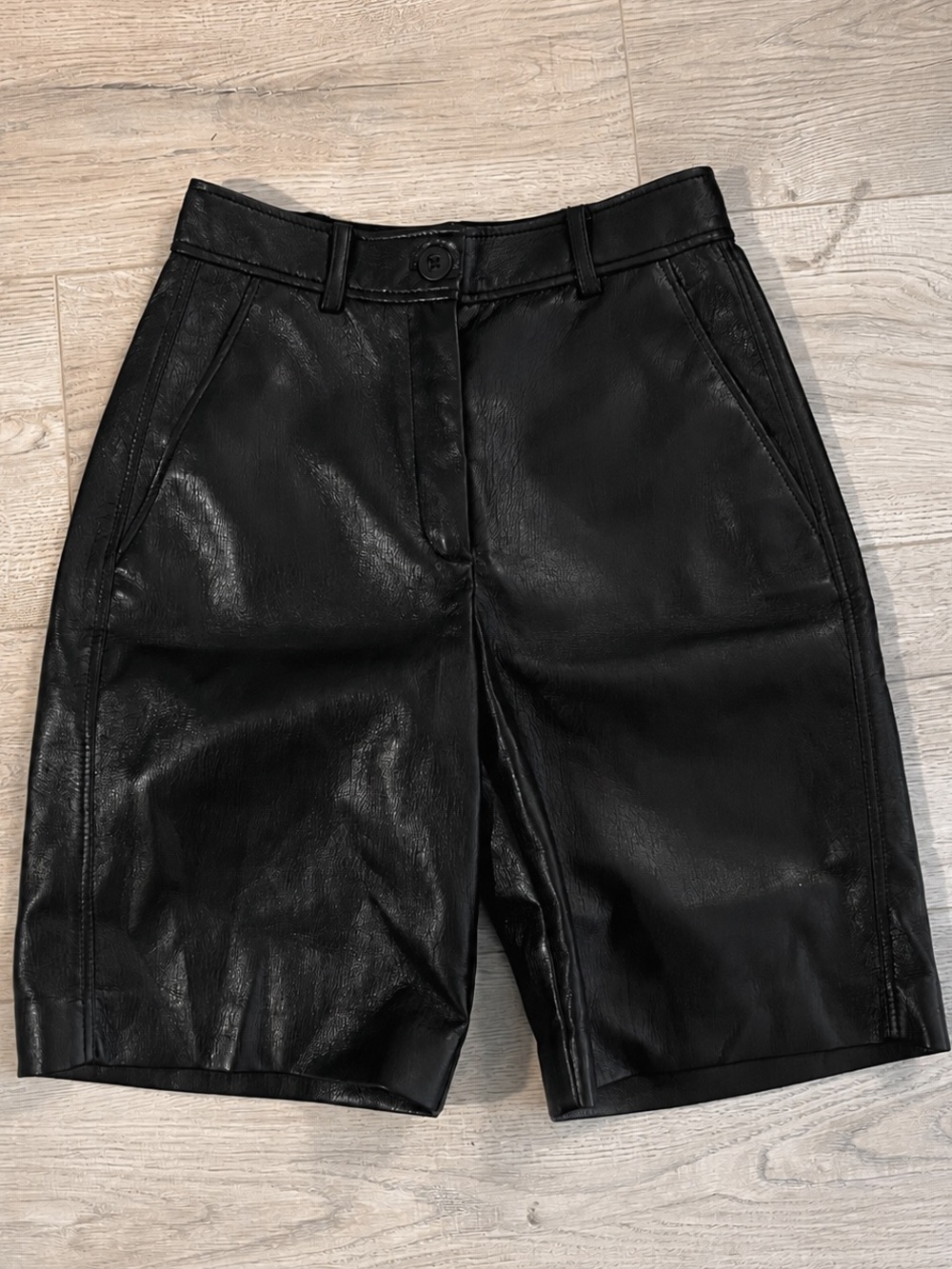 Babaton Adrian Vegan Leather Shorts